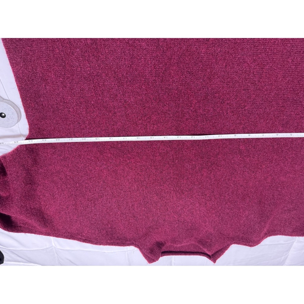 Coldwater Creek Burgundy Mock Neck Fuzzy Knit Sweater PXL Womens Wine Pullover - Picture 6 of 7